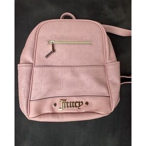 Juicy Couture Light Pink Mini Backpack Coquette Girly Preppy Logo Bag
